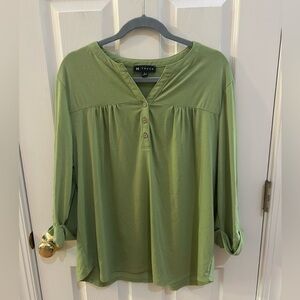 N Touch Women's Green Top Blouse